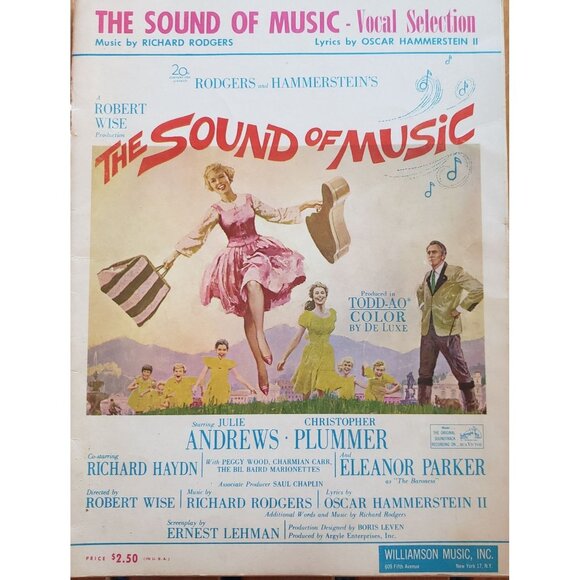The Sound Of Music Vocal Selection By Rodgers & Hammerstein II Vintage 1965 Song - Picture 1 of 3